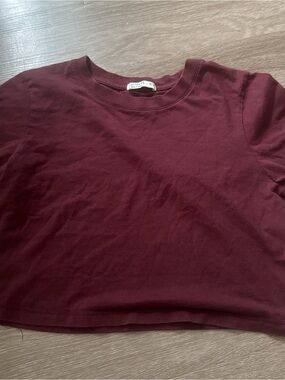 Cotton On Women's Wine Burgundy Crop Top